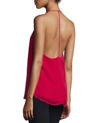 Haute Hippie T Strap Back Camisole Red Rose