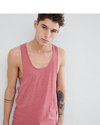 ASOS DESIGN Tall Vest With Extreme Racer Back In Red Marl