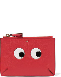 Anya Hindmarch Loose Pocket Embossed Textured Leather Pouch