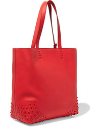 Tod's Wave Embellished Textured Leather Tote