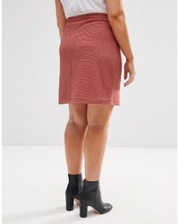 Asos Curve A Line Skirt In Textured Rib