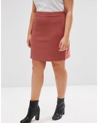 Asos Curve A Line Skirt In Textured Rib