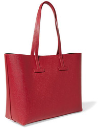 Tom Ford T Small Textured Leather Tote