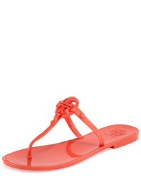 Tory Burch Colori Logo Jelly Thong Sandal, $95 | Neiman Marcus | Lookastic