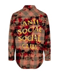 Anti Social Social Club Chromey Tie Dye Flannel Shirt