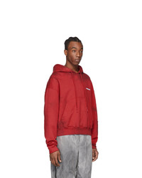 Off-White Red Tie Dye Contour Hoodie