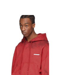 Off-White Red Tie Dye Contour Hoodie