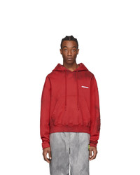 Off-White Red Tie Dye Contour Hoodie