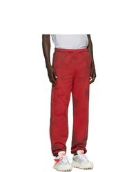 Off-White Red Tie Dye Lounge Pants