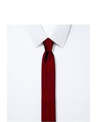 Express Skinny Silk Tie Red