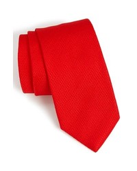 Thomas Pink Woven Silk Tie Red Regular
