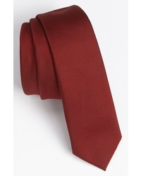 Topman Textured Woven Tie Red One Size