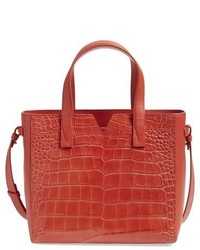 Vince Baby Signature V Croc Embossed Tote
