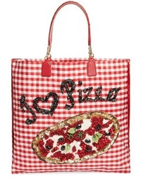 Dolce & Gabbana Dolcegabbana I Love Pizza Tote Red