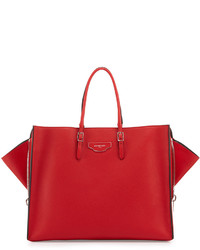 Balenciaga Papier Large Zip Around Tote Bag Red