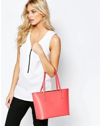 Ted Baker Small Crosshatch Shopper With Printed Lining Removable Pouch