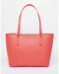 Ted Baker Small Crosshatch Shopper With Printed Lining Removable Pouch