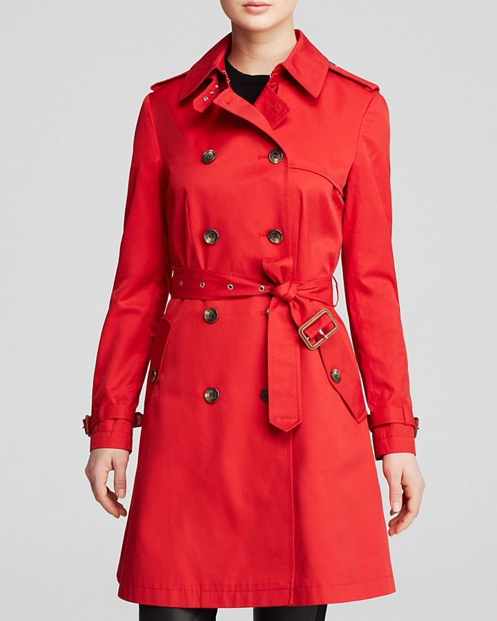 ralph lauren red trench coat