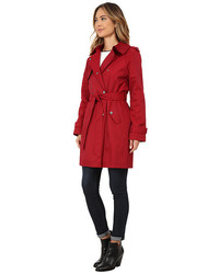 DKNY Double Breasted Snap Belted Trench