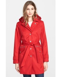 London Fog Double Collar Trench Coat With Detachable Hood