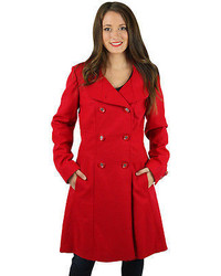 Jessica Simpson Knee Length Wool Trench Pea Coat