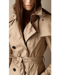 Burberry Mid Length Hooded Trench Coat With Warmer