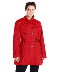 Big Chill Plus Size Double Breasted Trench Coat With Belt
