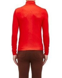 Raf Simons Fine Jersey Turtleneck Sweater Red