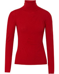 Valentino Fine Knit Wool Blend Turtleneck Sweater