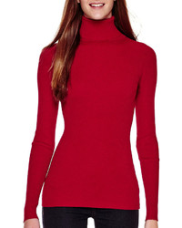 Love By Design Love By Design Long Sleeve Ribbed Turtleneck Sweater