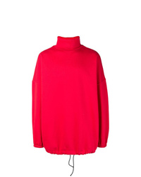Balenciaga Oversized Red Sweatshirt