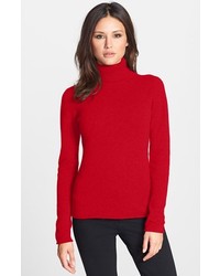 Pure Amici Cashmere Turtleneck Sweater Red Large