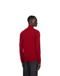 Dunhill Red Harness High Neck Sweater