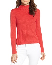 Chelsea28 Ribbed Mock Neck Pullover