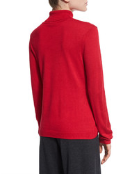 Joan Vass Silk Cashmere Long Sleeve Turtleneck Plus Size
