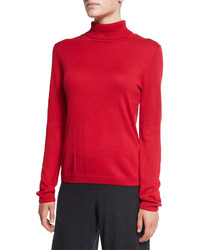 Joan Vass Silk Cashmere Long Sleeve Turtleneck Plus Size