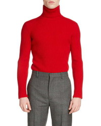 Balenciaga Solid Cashmere Blend Turtleneck Sweater