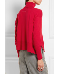 MM6 MAISON MARGIELA Wool Turtleneck Sweater Red