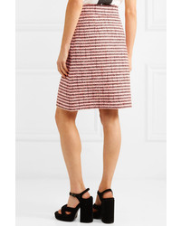 Gucci Embellished Striped Tweed Skirt