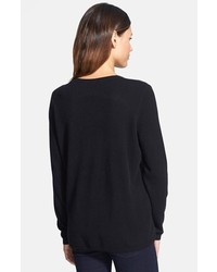 Nordstrom Collection Button Side V Neck Cashmere Sweater