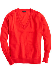 J.Crew Collection Cashmere V Neck Pocket Sweater
