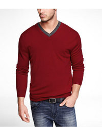Express Merino Wool V Neck Sweater