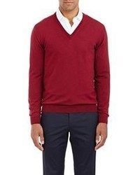 Zanone Stretch Knit Sweater Red