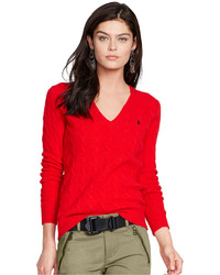 ralph lauren red sweater womens