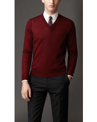 Burberry V Neck Cashmere Sweater, $595 | Burberry | Lookastic