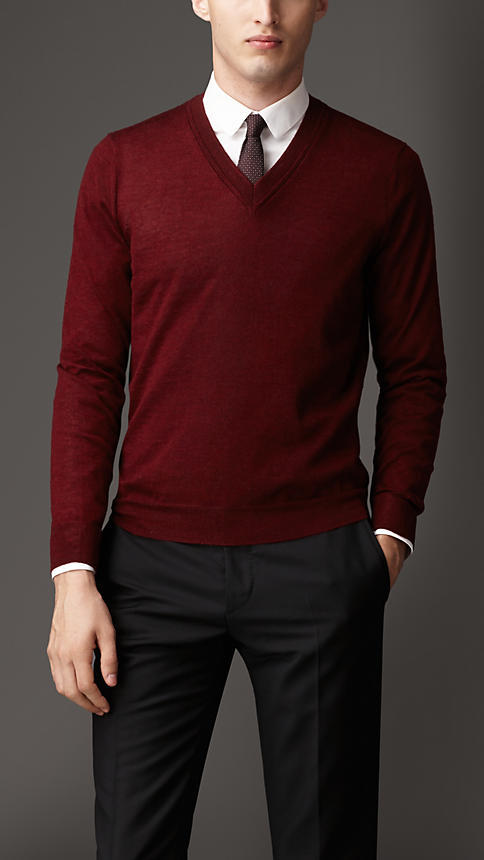 Burberry V Neck Cashmere Sweater, $595 