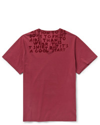 Maison Margiela Aids Awareness Cotton Jersey T Shirt