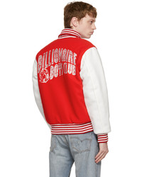 Billionaire Boys Club Red White Astro Varsity Jacket
