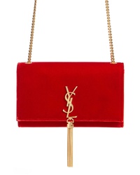 Saint Laurent Medium Kate Tassel Velour Crossbody Bag