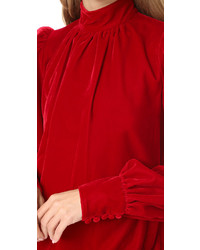 Marc Jacobs Velvet Bishop Sleeve Dress